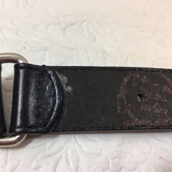 Vintage Nadim USA Silver Plated Medallions Western Black Rodeo Leather Belt main image 4
